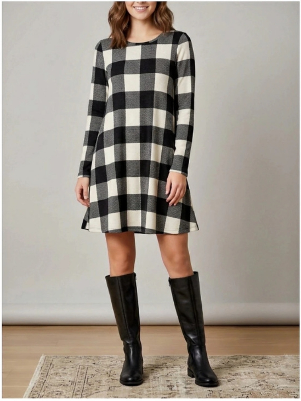 Women's Checkered Mini Dress
